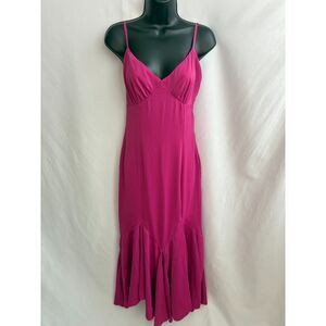 Abercrombie & Fitch Mermaid Slip Maxi Dress Magenta Pink Size S Event Formal